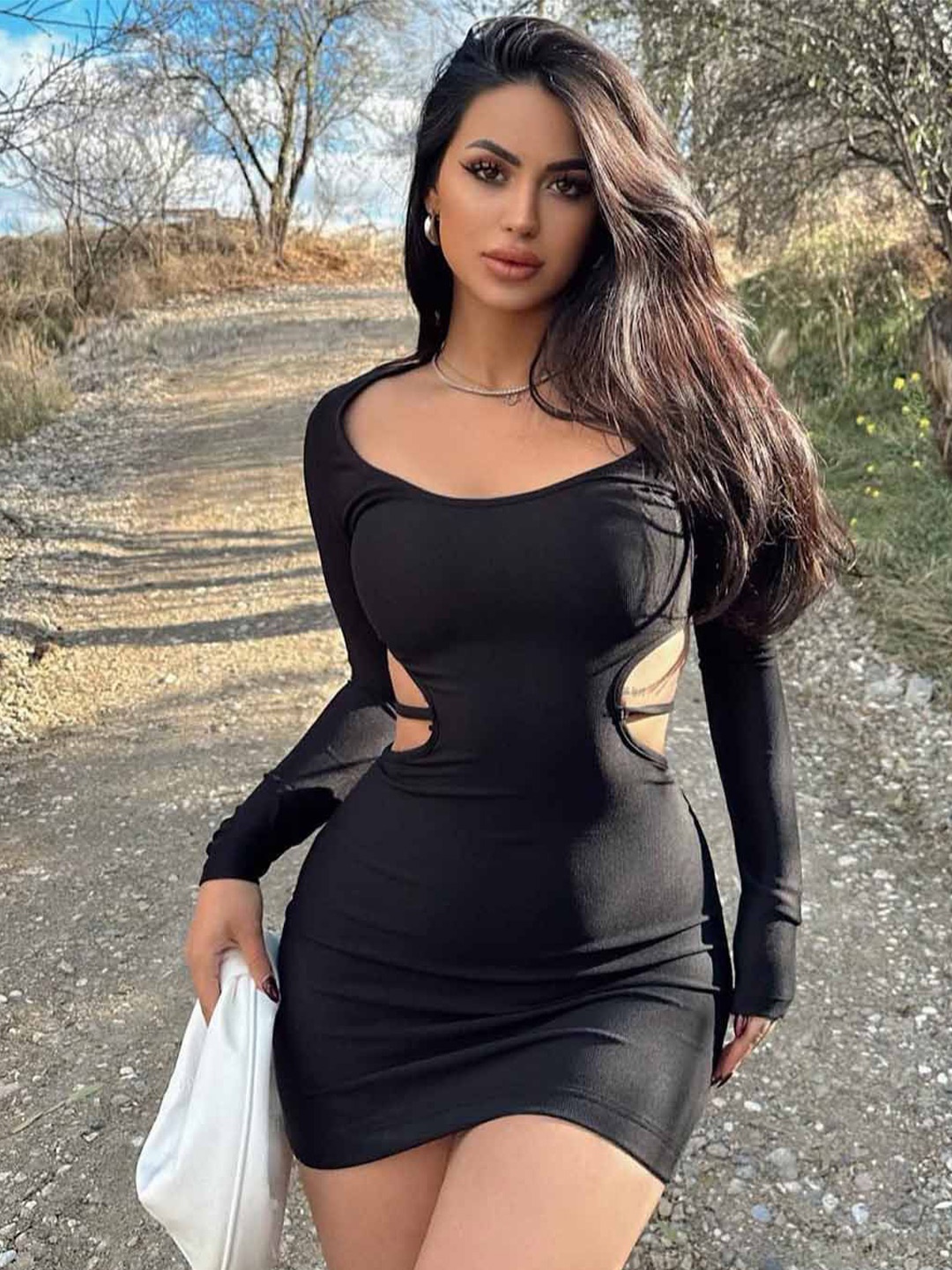 

StyleCast Cut-Out Detail Bodycon Mini Dress, Black