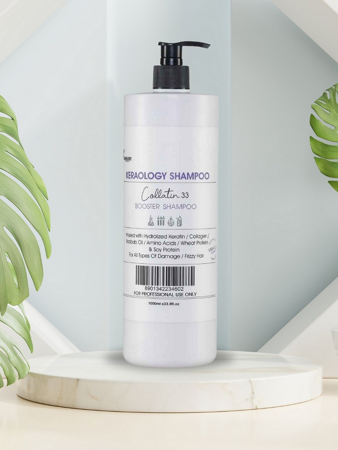 

Keraology Collatin 33 Booster Shampoo -1000ml, Off white