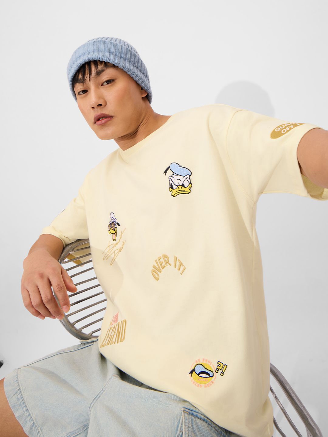 

The Souled Store Men Typography Donald Duck Printed T-shirt, Off white
