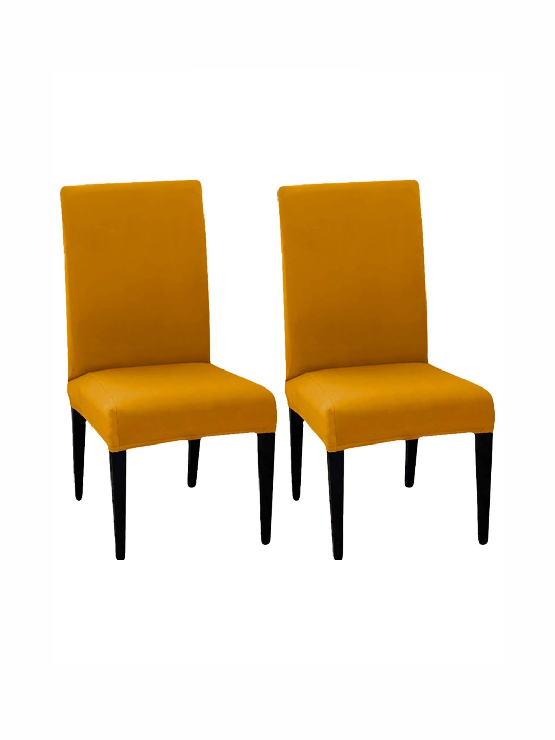 

Lazi Mustard 2 Pieces Stretchable Dining Chair Covers