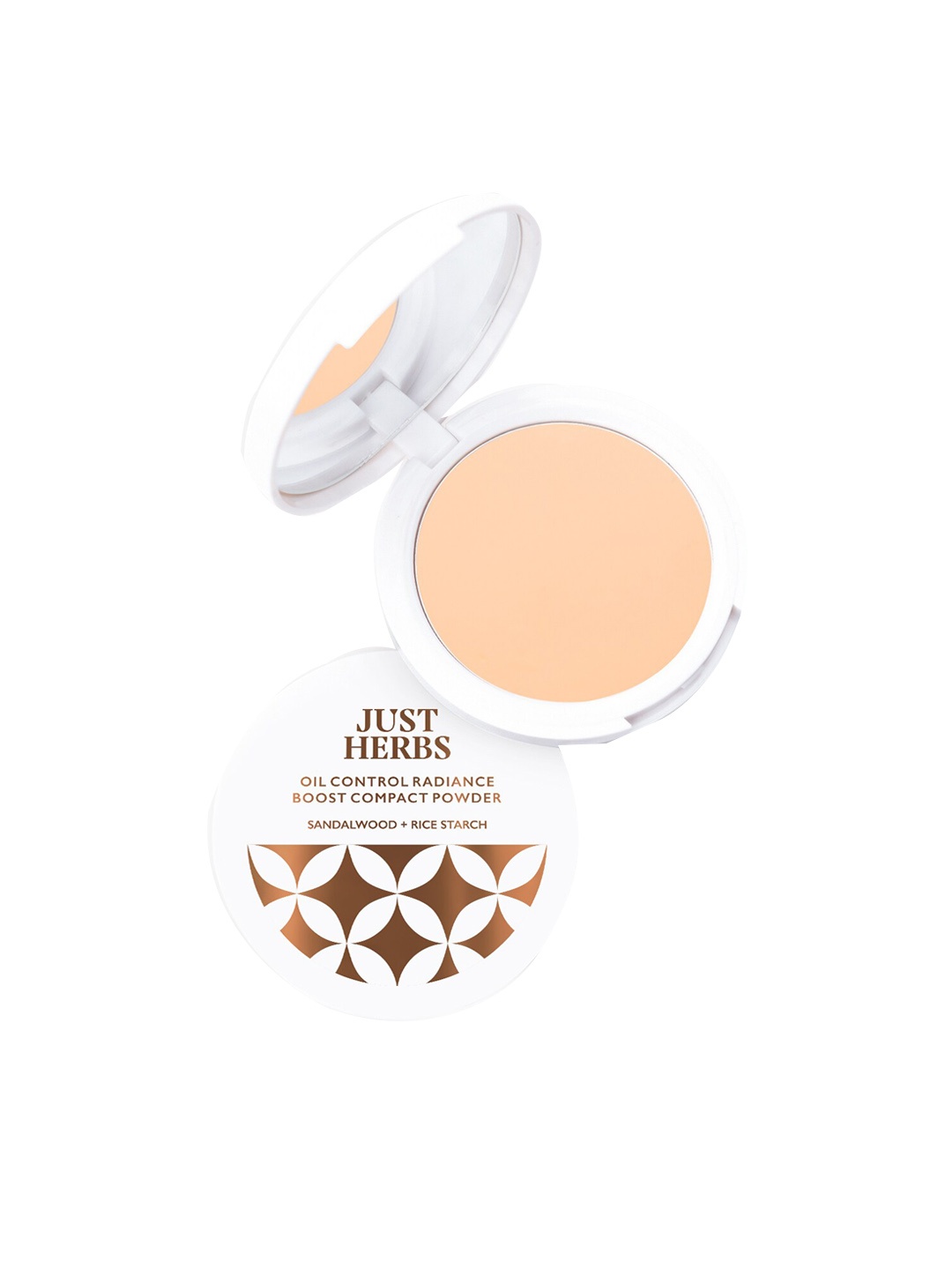 

Just Herbs Oil Control & Radiance Boost Compact Powder with Sandalwood - Natural 03, Beige