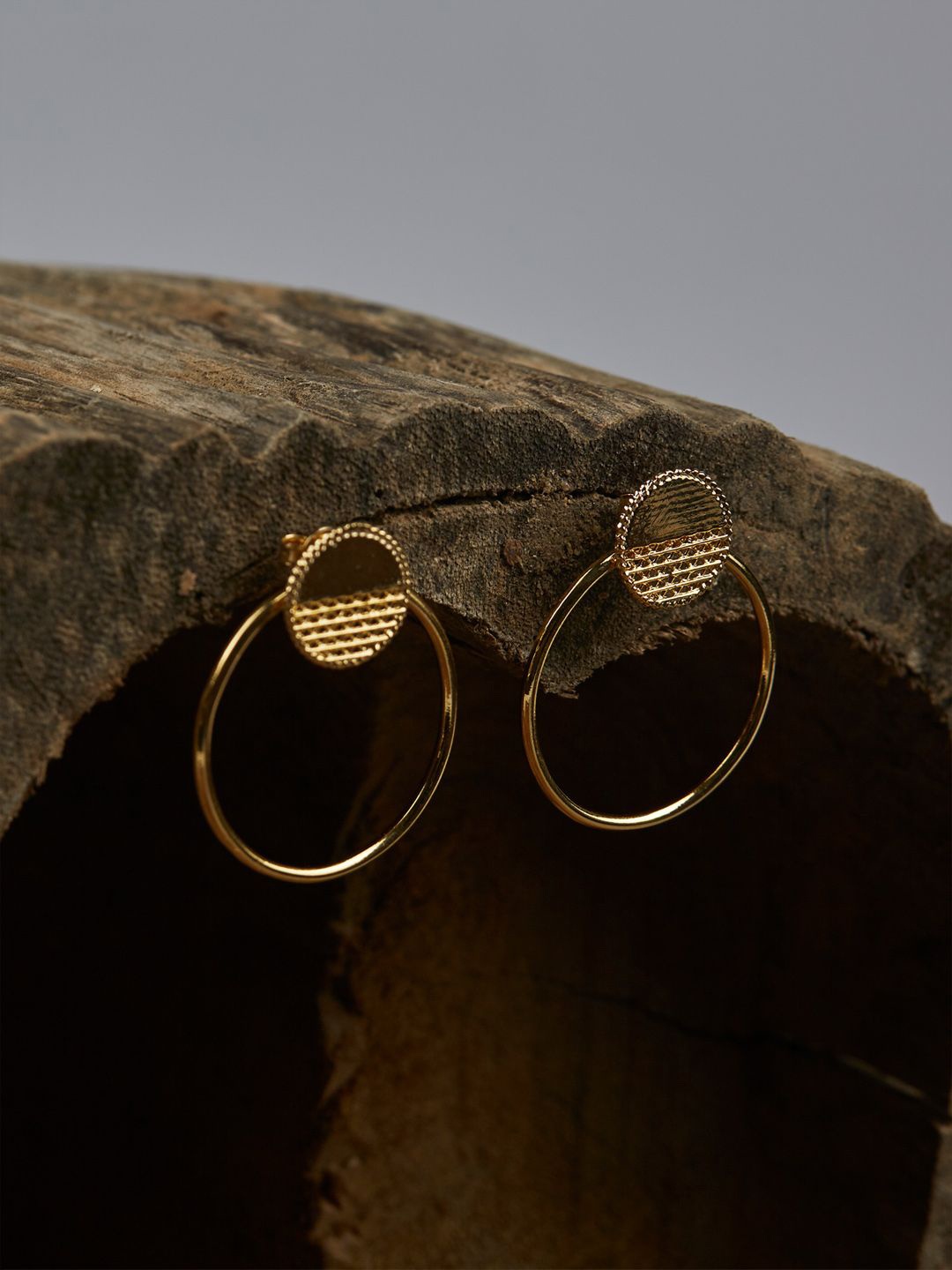 

The Slow Studio Gold-Plated Contemporary Drop Earrings