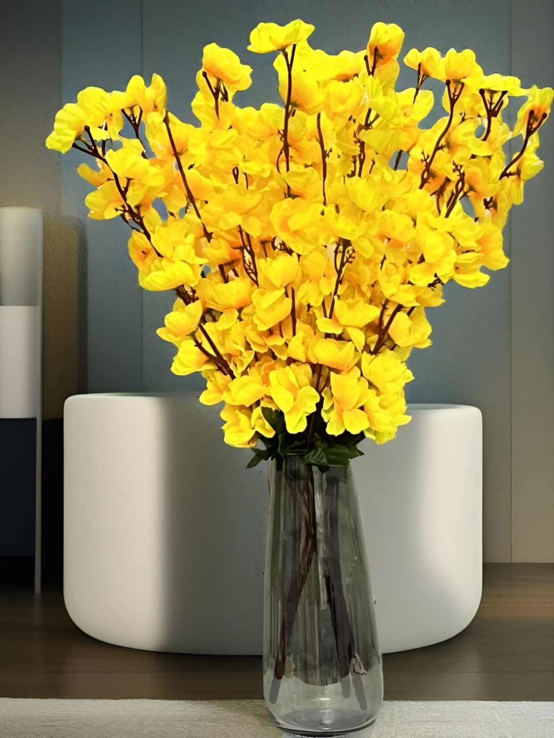 

Akaar Yellow 4 Pieces Blossom Artificial Flowers