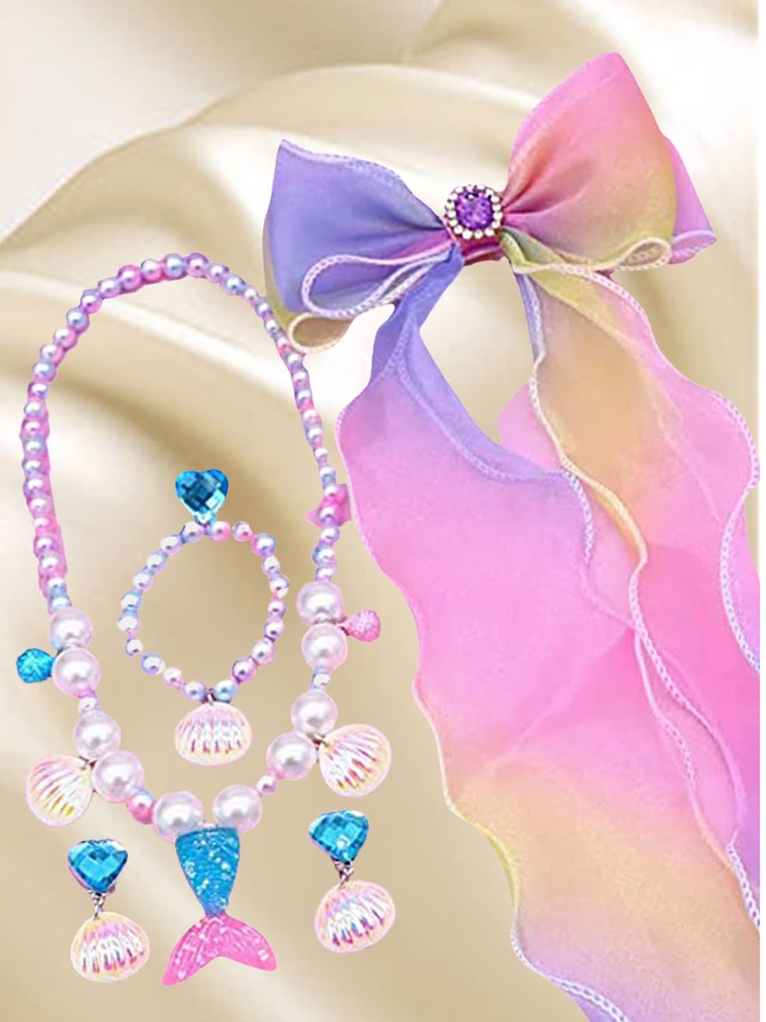 

SYGA Girls Beaded Jewellery Set, Purple