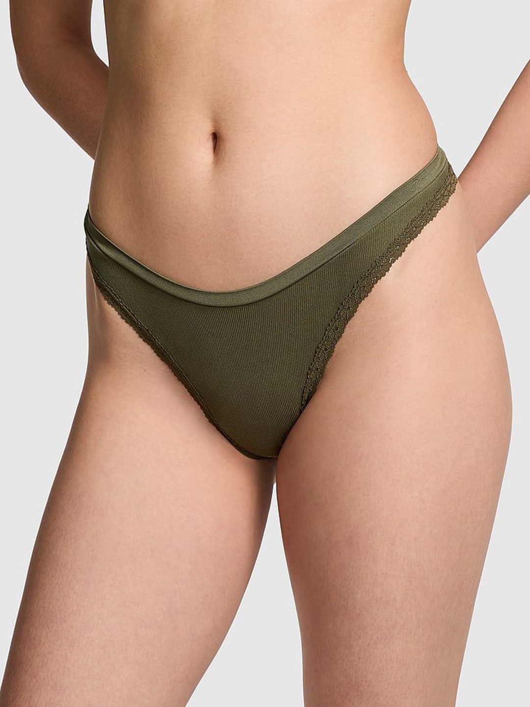 

Victoria's Secret Low Rise Thong Briefs 1125071708K8, Green