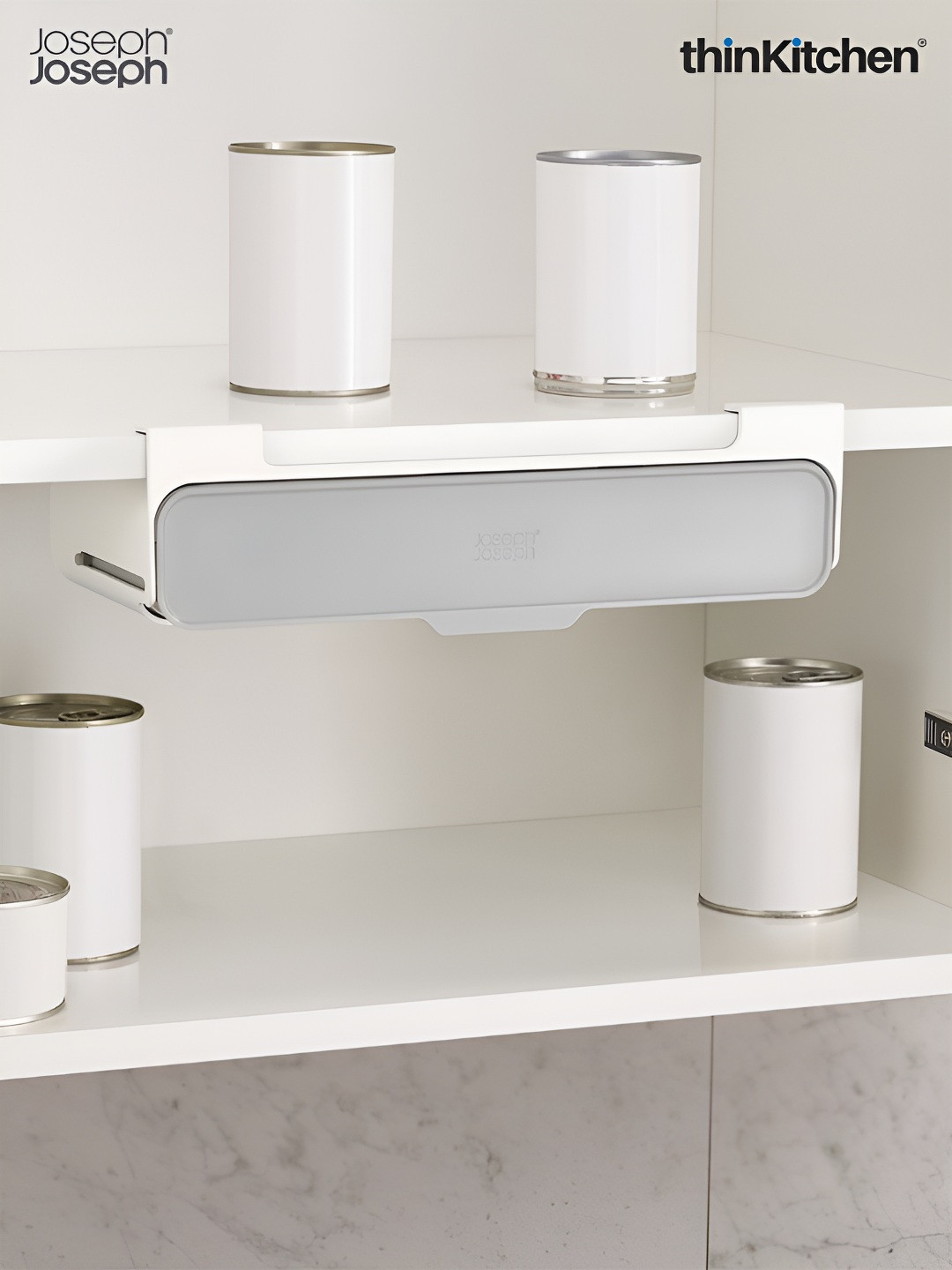 

Joseph Joseph White & Grey Under Shelf Spice Rack