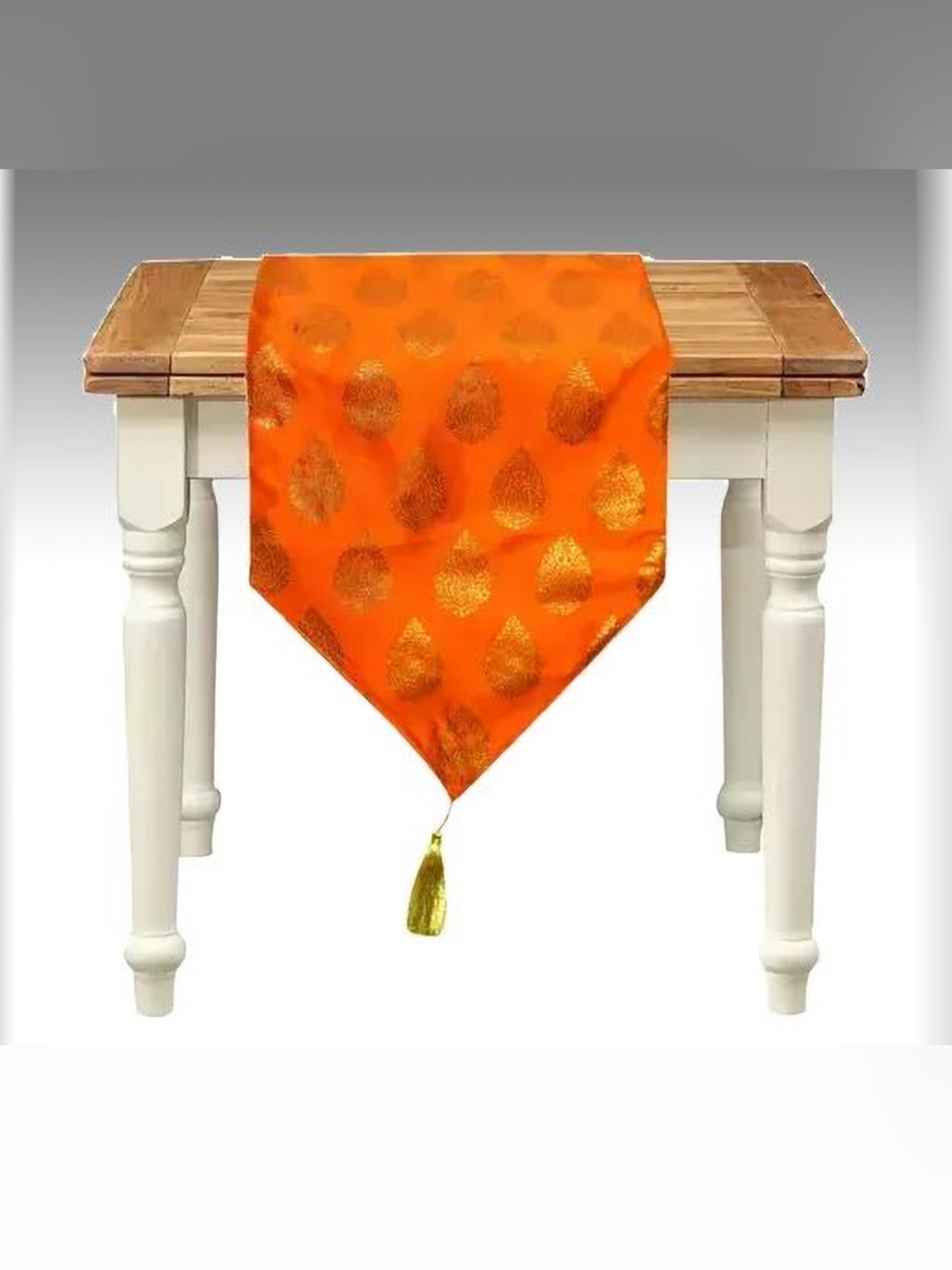 

Pink Parrot Orange-Coloured & Yellow-Coloured Printed Table Runner
