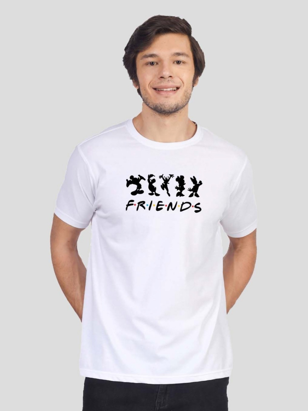 

Greylongg Men Typography Printed Round Neck Cotton T-Shirt, White