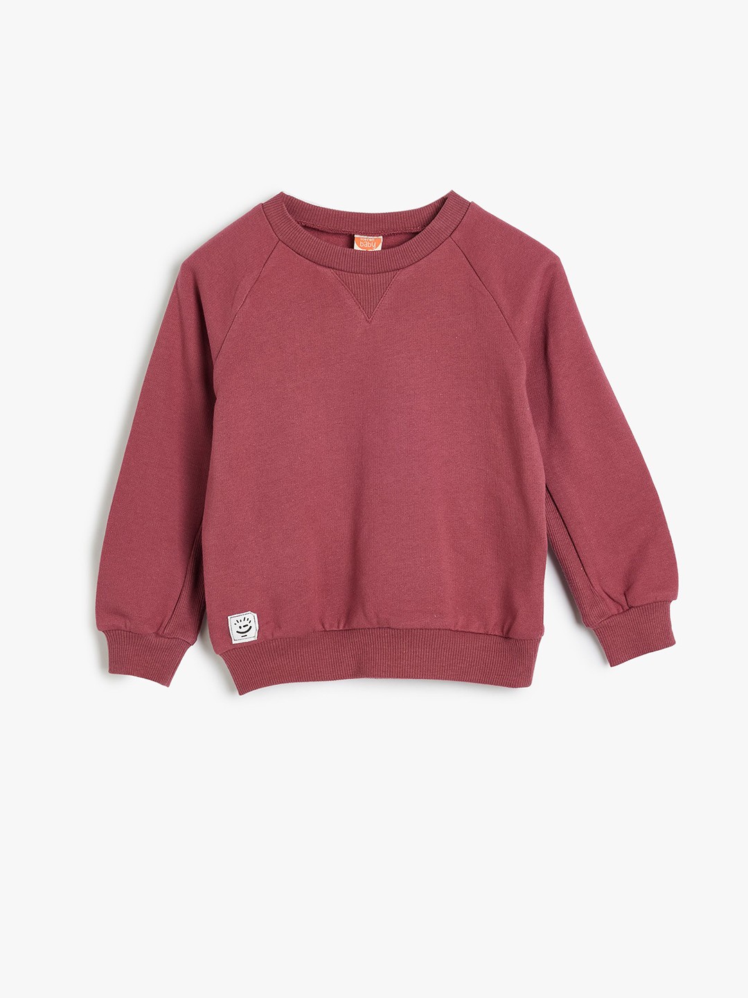 

Koton Boys Solid Round Neck Cotton Sweatshirt, Maroon