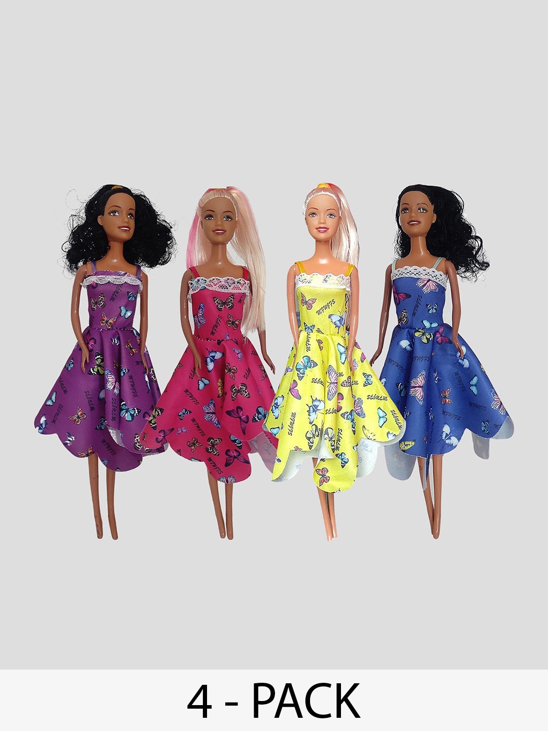 

PLANET of Toys Pack Of 4 Dolls, Blue