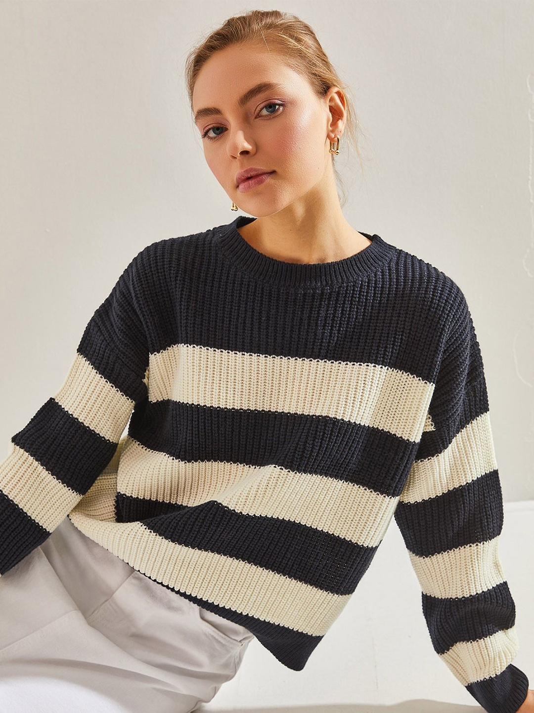 

BIANCO LUCCI Striped Top, Na