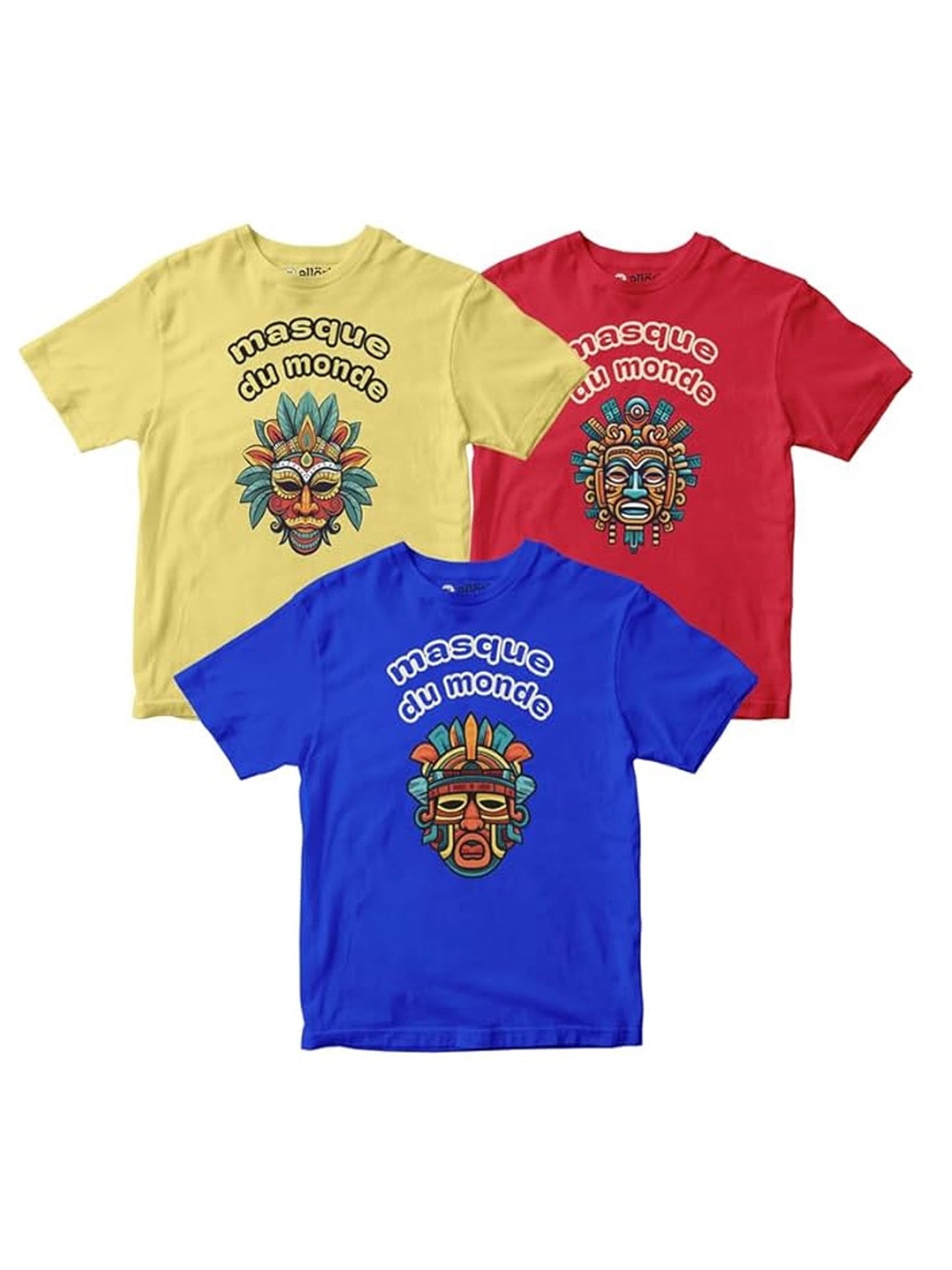 

allorio kids Boys 3 Printed Slim Fit T-shirt, Multi