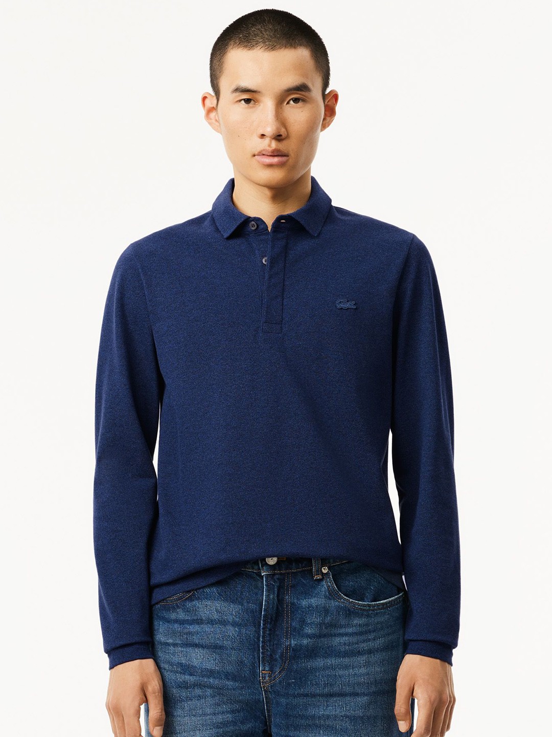 

Lacoste Men Solid Polo Collar Cotton T-Shirt, Blue