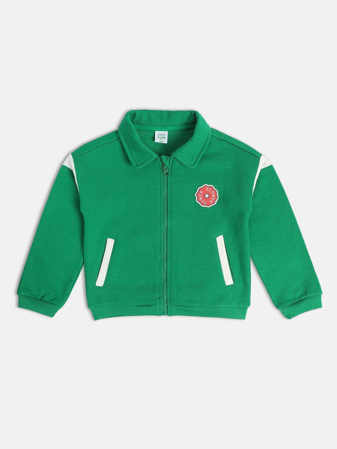 

MINI KLUB Girls Polyester Bomber with Embroidered Jacket, Green