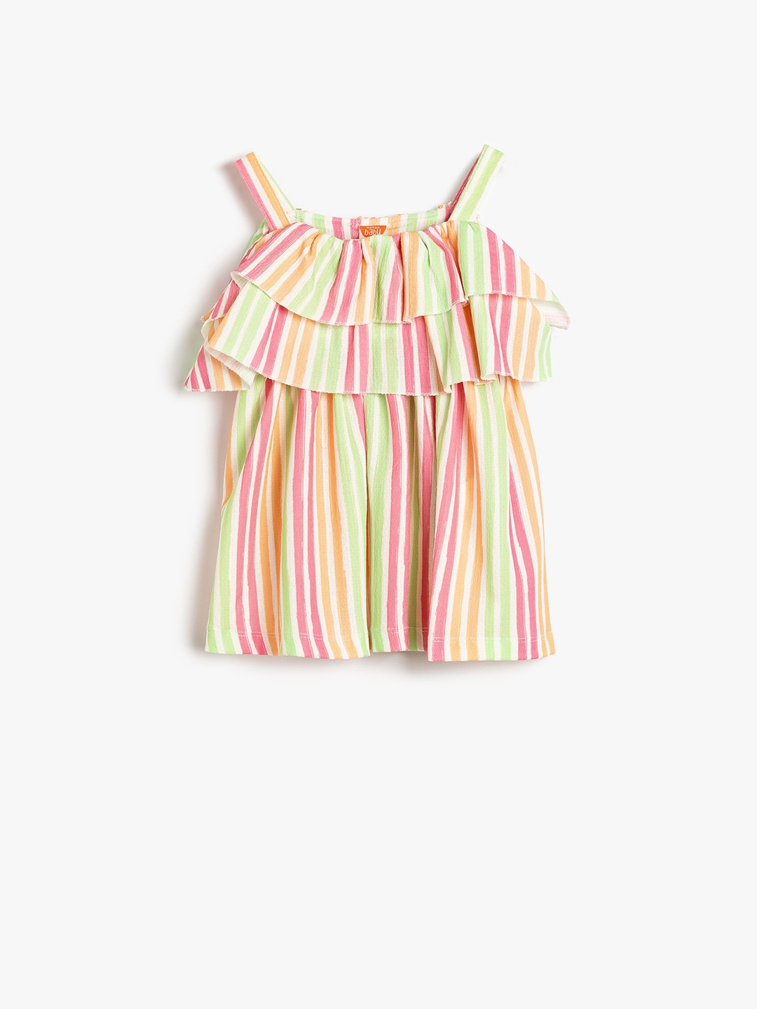 

Koton Girls Striped A-Line Dress, Pink