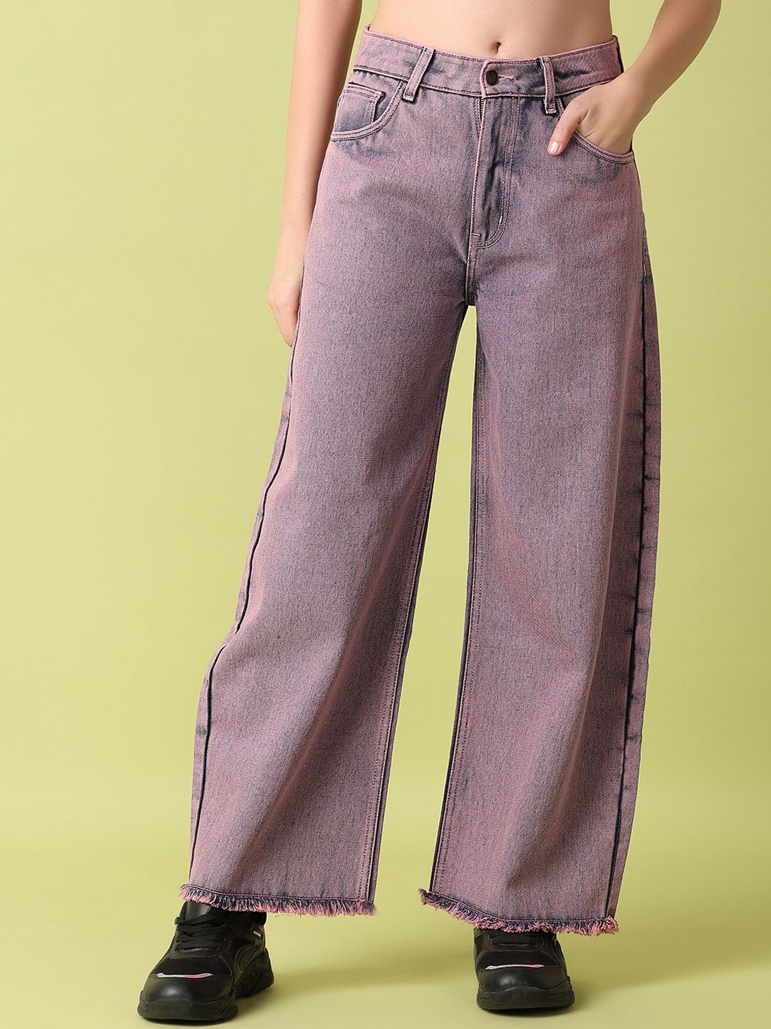 

UNLIMITED Women Mid-Rise Denim Jeans, Purple