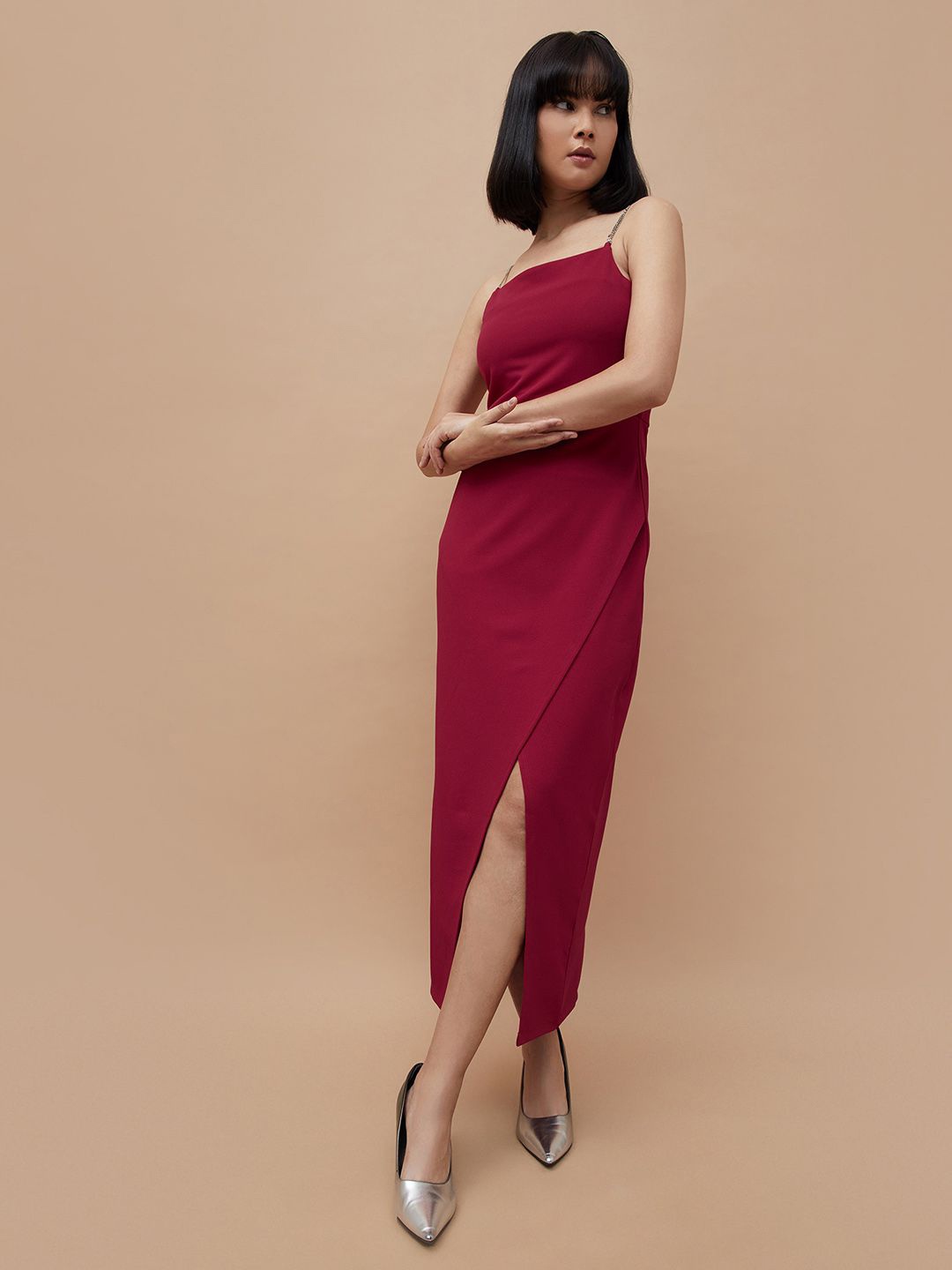 

CODE by Lifestyle Women Solid Maxi Dress, Red