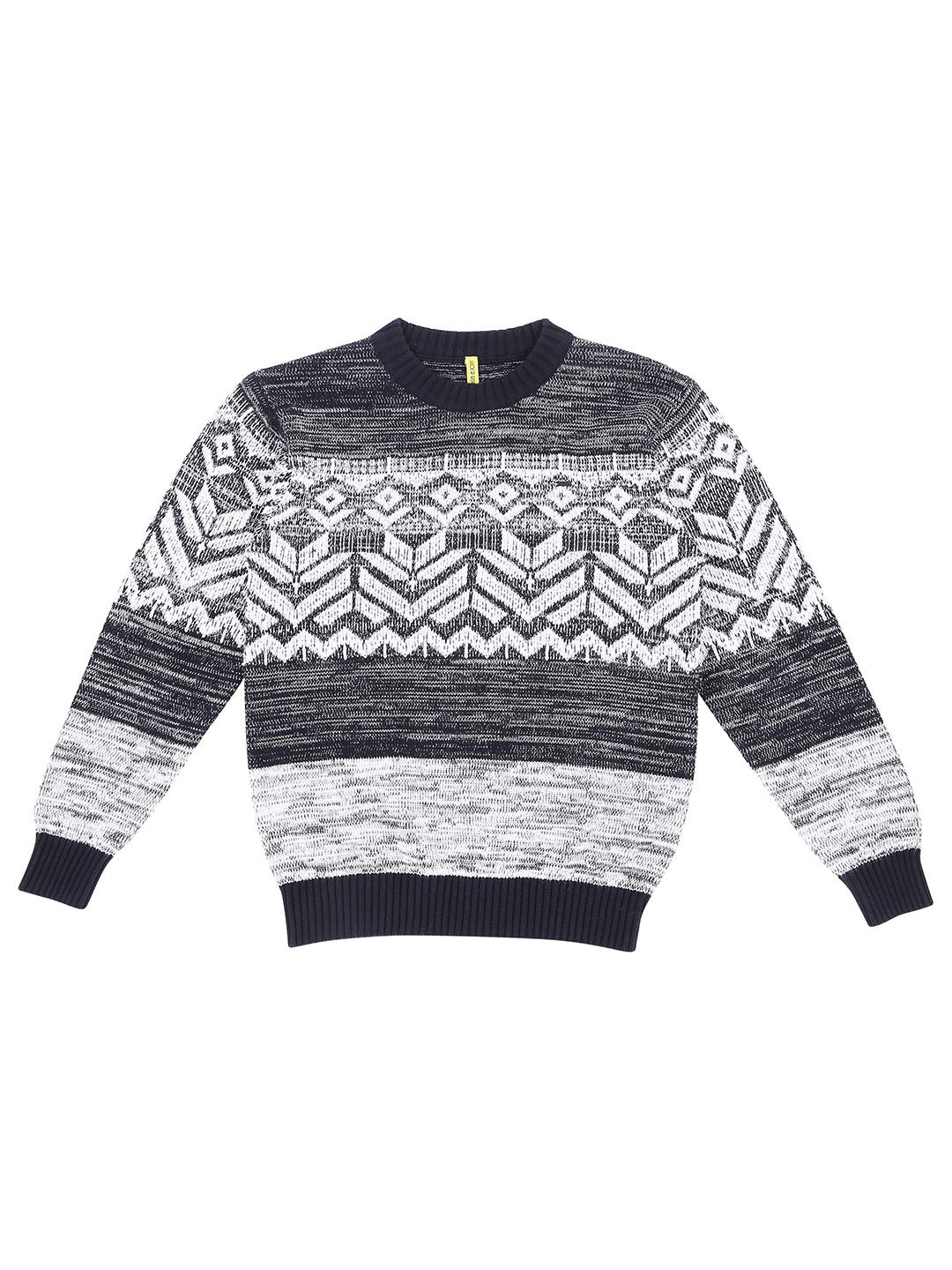 

Gini and Jony Boys Fair Isle Printed Pullover, Grey