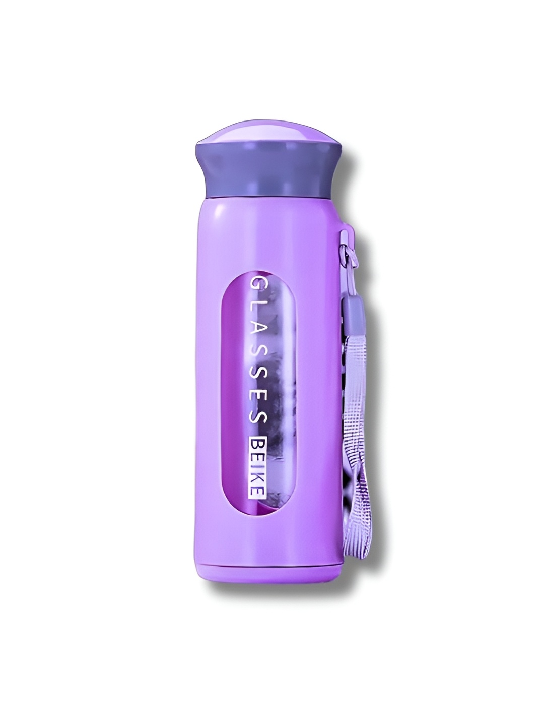 

WELOUR Purple Typography Printed BPA Free Glass Water Bottle-380ML