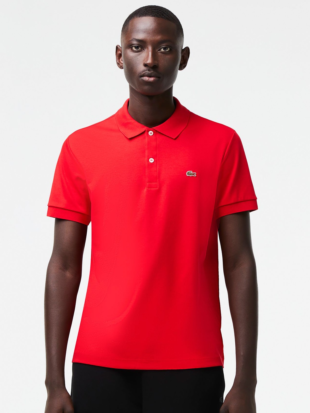 

Lacoste Men Solid Polo Collar Cotton T-Shirt, Red
