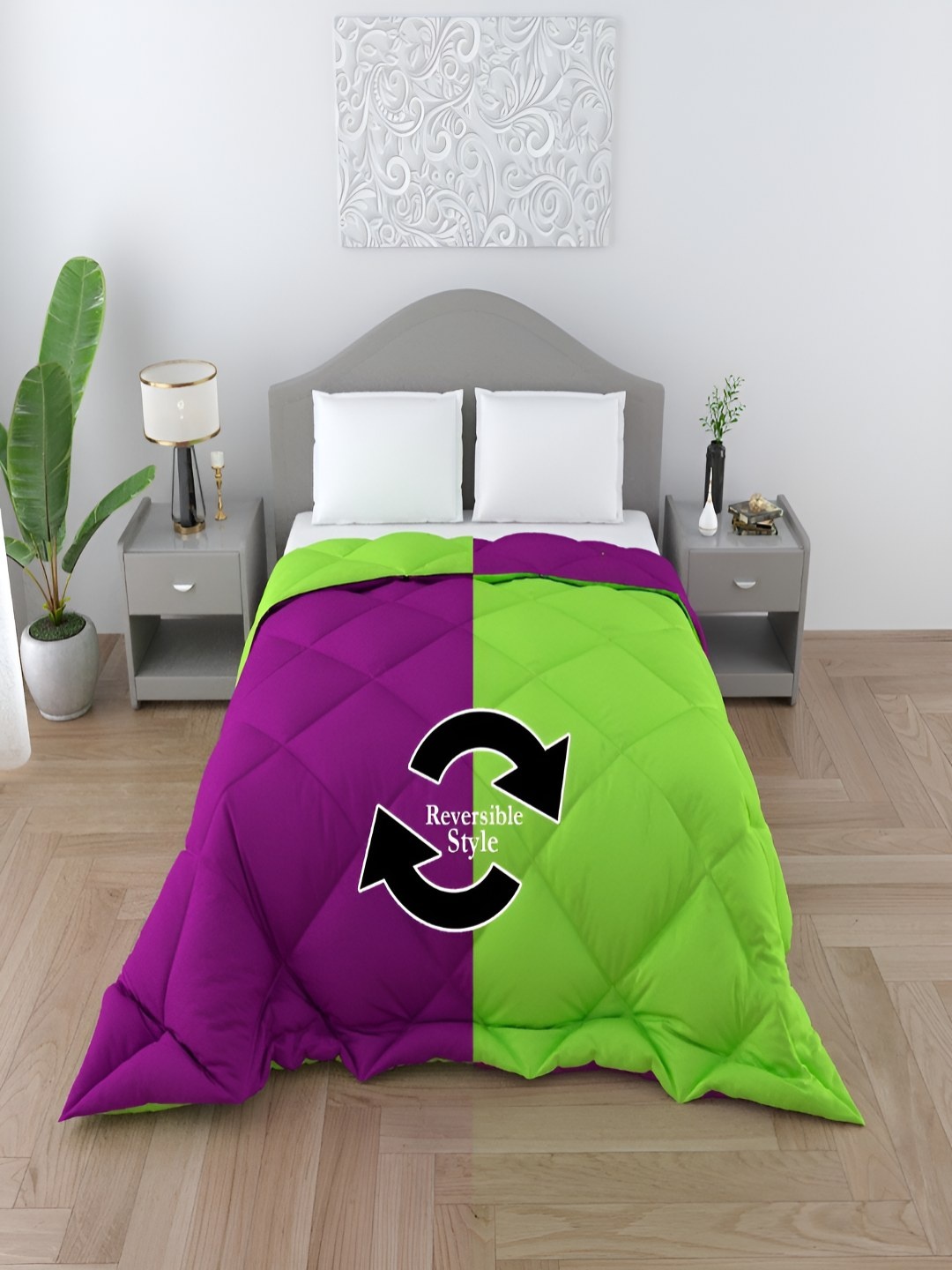 

tundwal's Purple & Green Geometric Heavy Winter Ultra Soft Single Bed Comforter