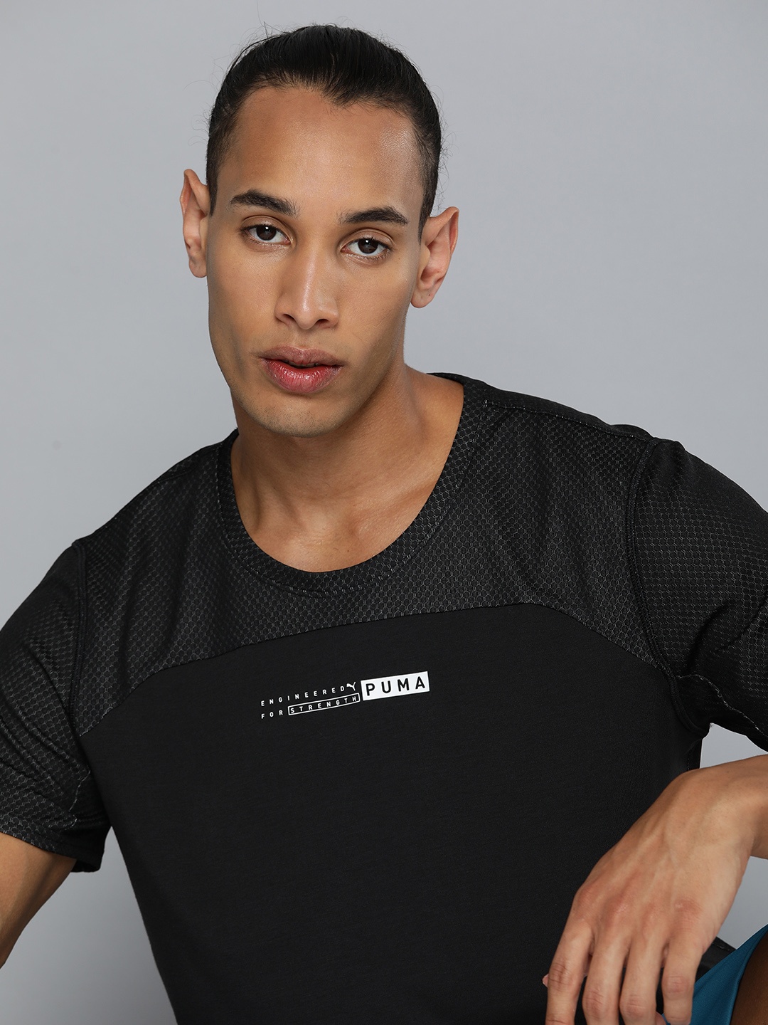 

Puma DriRelease Brand Logo Printed Mesh Training T-shirt, Black