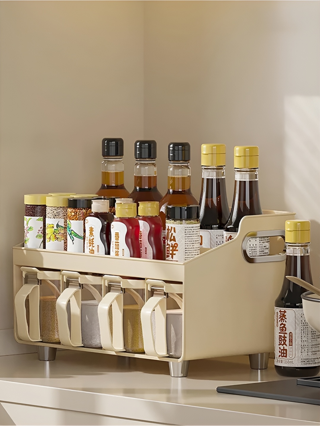 

HOUSE OF QUIRK Beige Set of 1 Regular Desk Organiser Organisers
