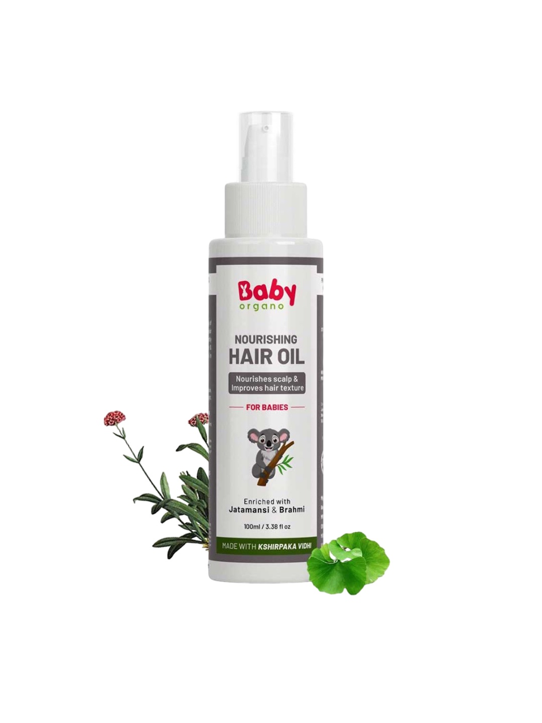 

BABYORGANO Nourishing Hair Oil For Babies With Brahmi & Jatamansi- 100ml, White