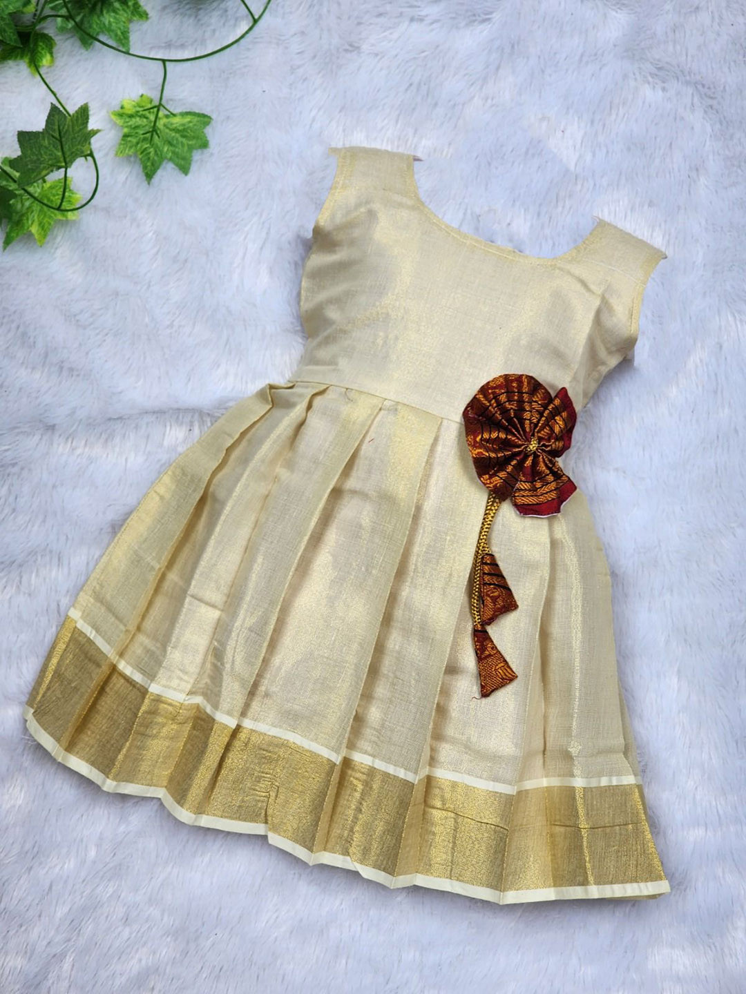 

BAESD Girls Fit & Flared Maxi Ethnic Dresses, White