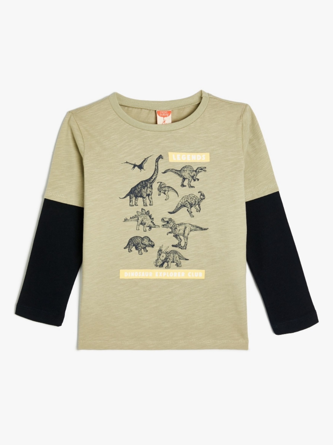 

Koton Boys Graphic Printed Round Neck Cotton T-Shirt, Green