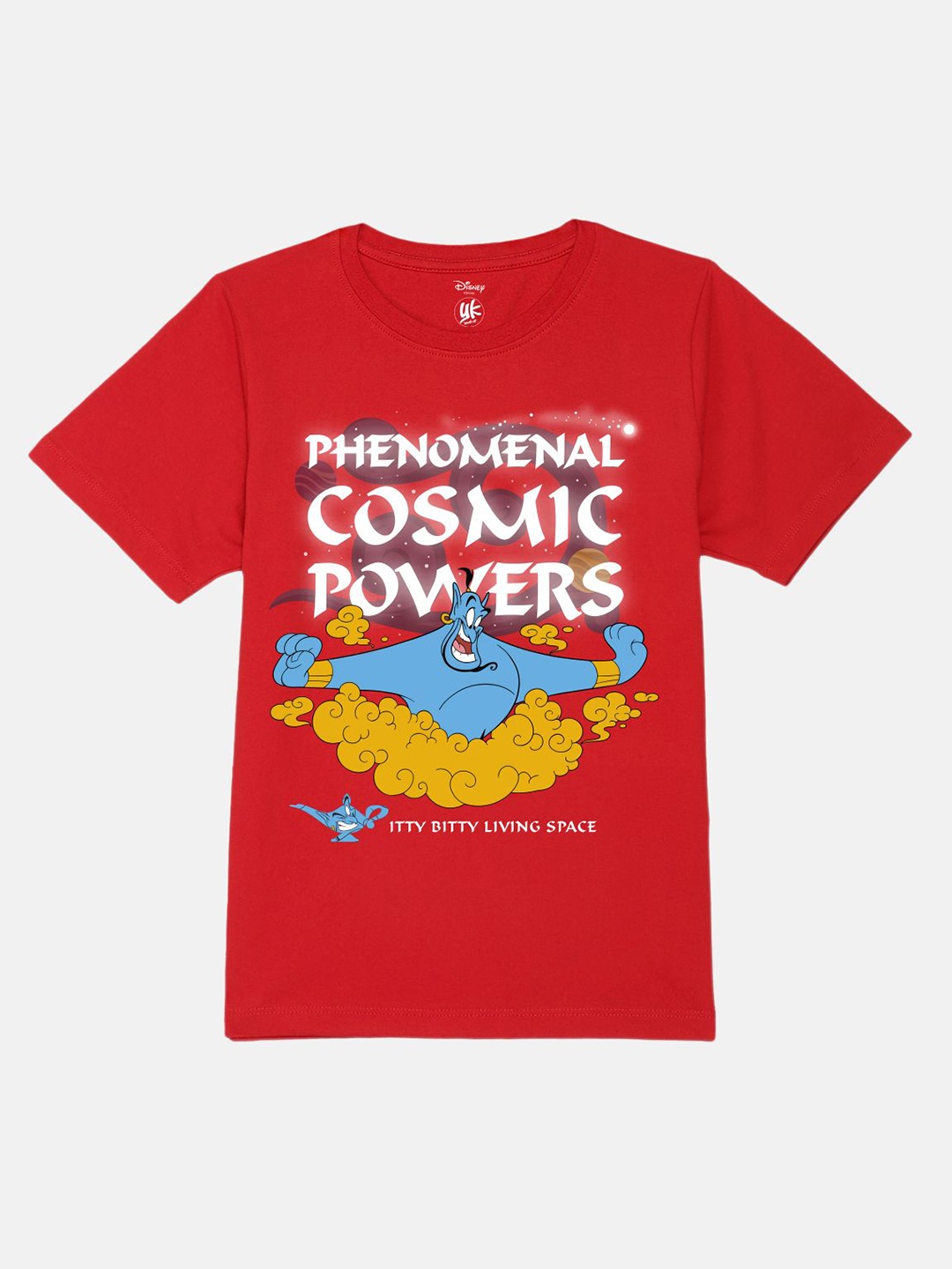 

YK Disney Boys Graphic Printed Round Neck Pure Cotton T-Shirt, Red
