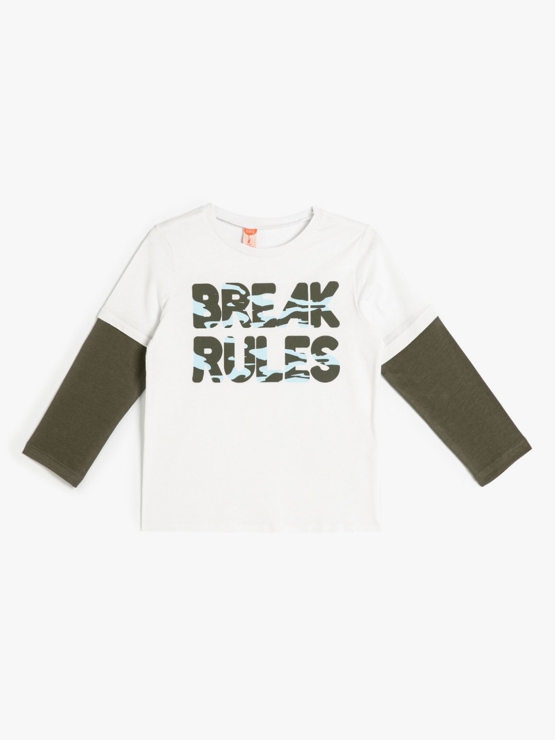 

Koton Boys Typography Printed Round Neck Cotton T-Shirt, White