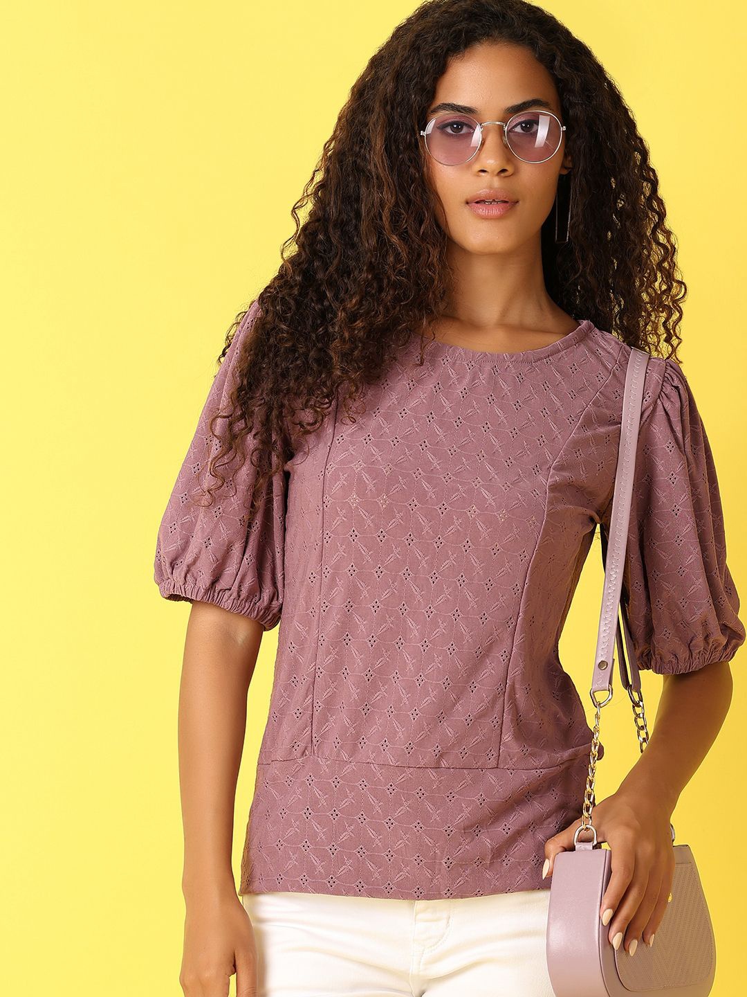 

V-Mart Cotton Top, Mauve