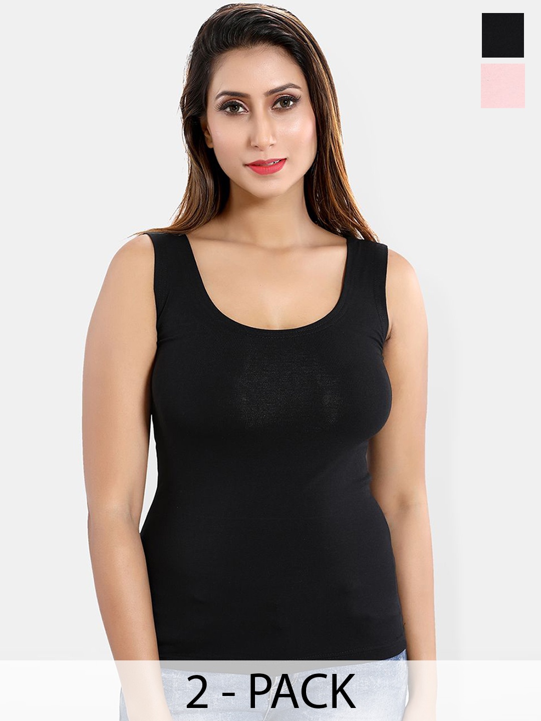 

Be You Pack Of 2 Non-Padded Camisoles, Pink