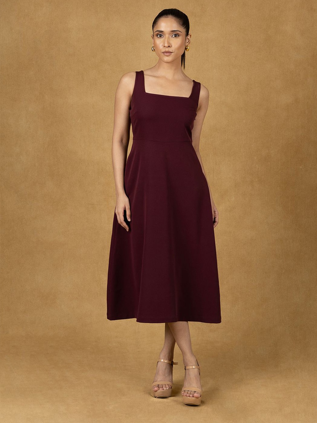 

PowerSutra A-Line Dress, Burgundy