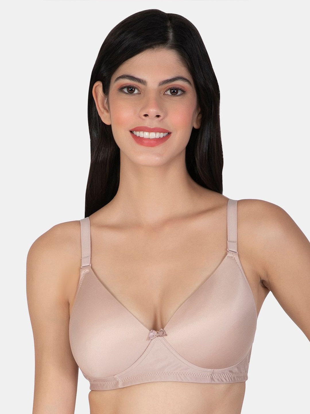 

Joomie Solid Half Coverage Lightly Padded T-shirt Bra, Grey