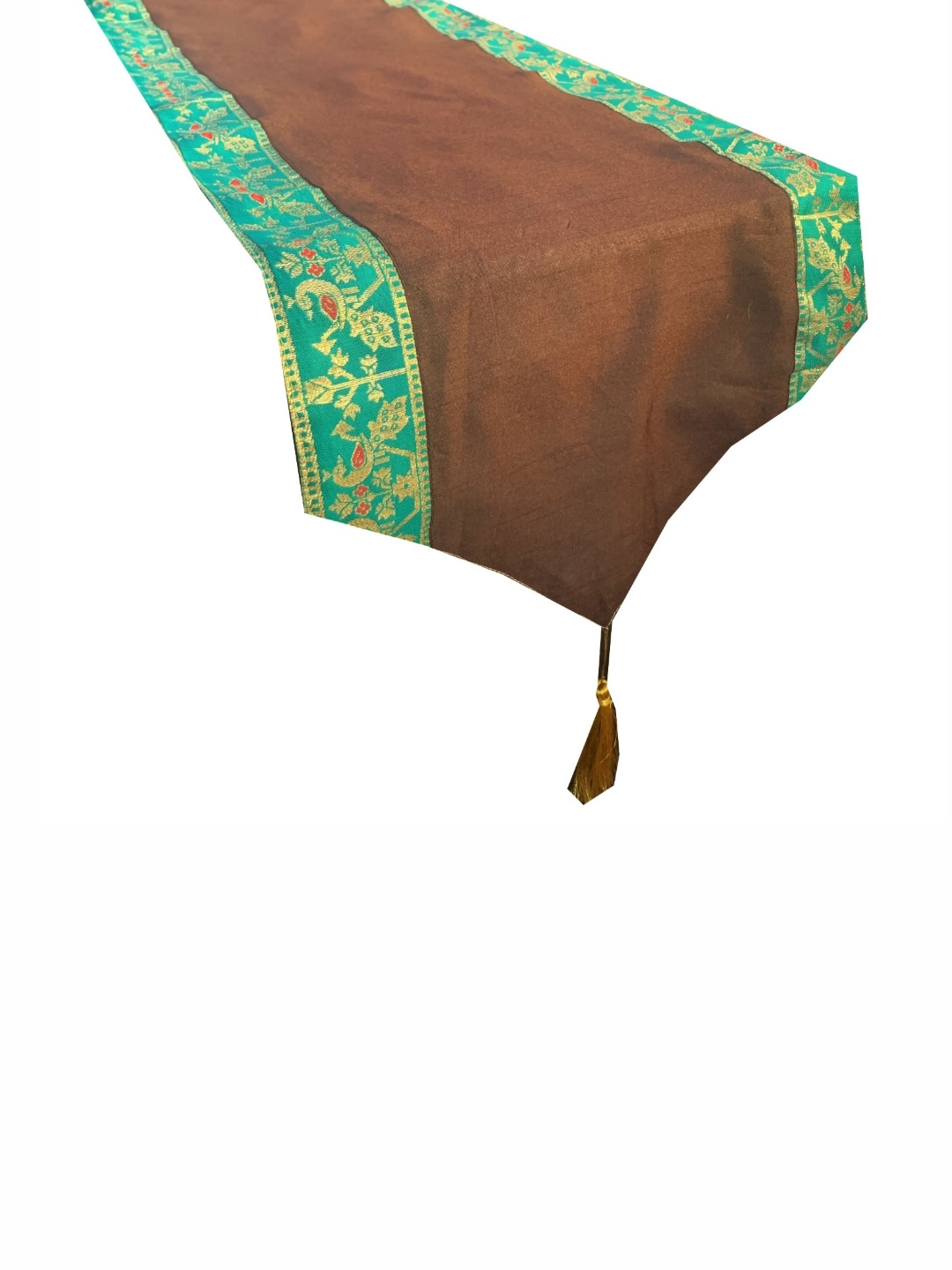 

Pink Parrot 1Piece Brown & Green Ethnic Motifs Table Runner