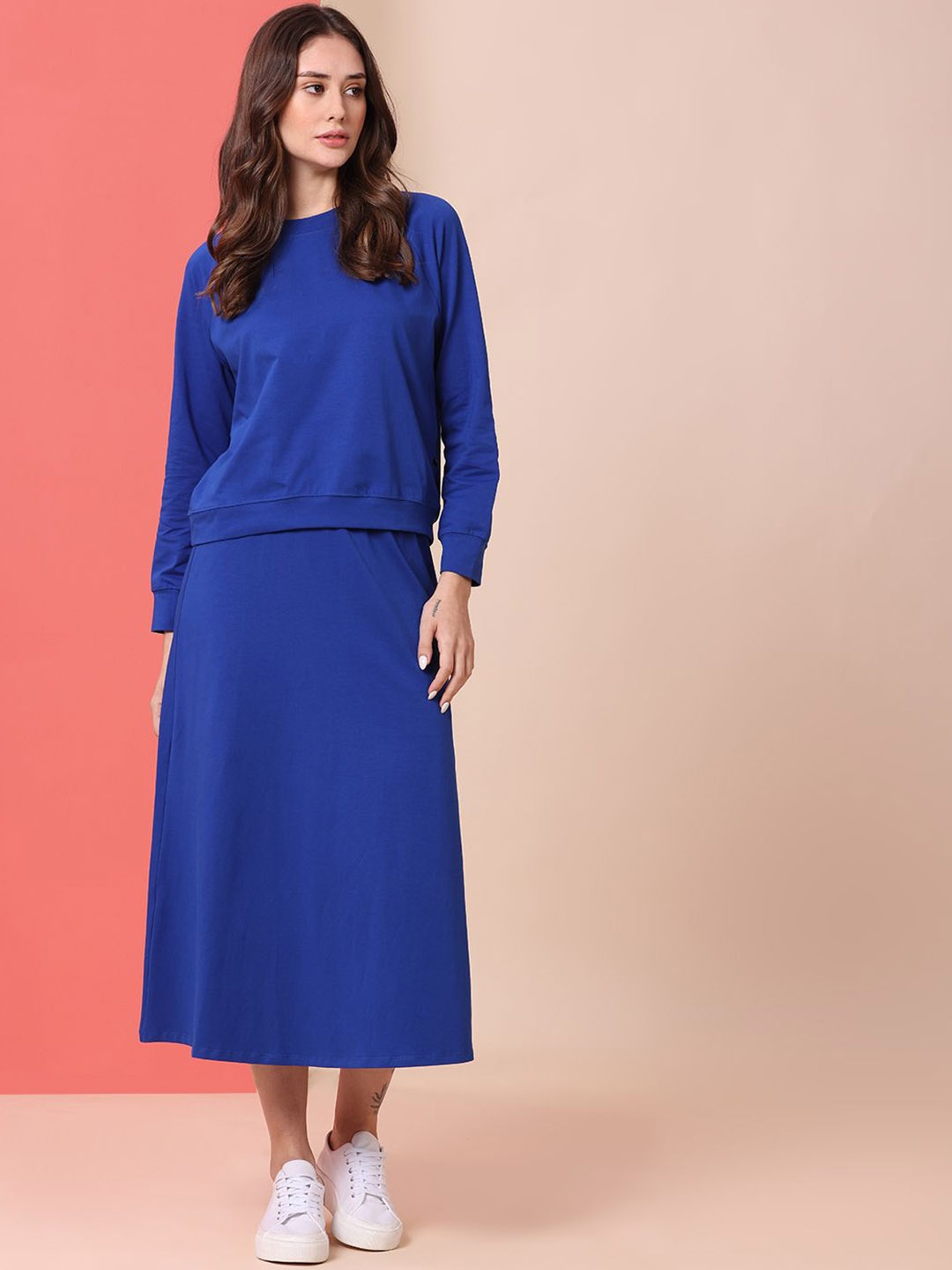 

Chemistry Raglan T-Shirt & Flared Skirt, Blue