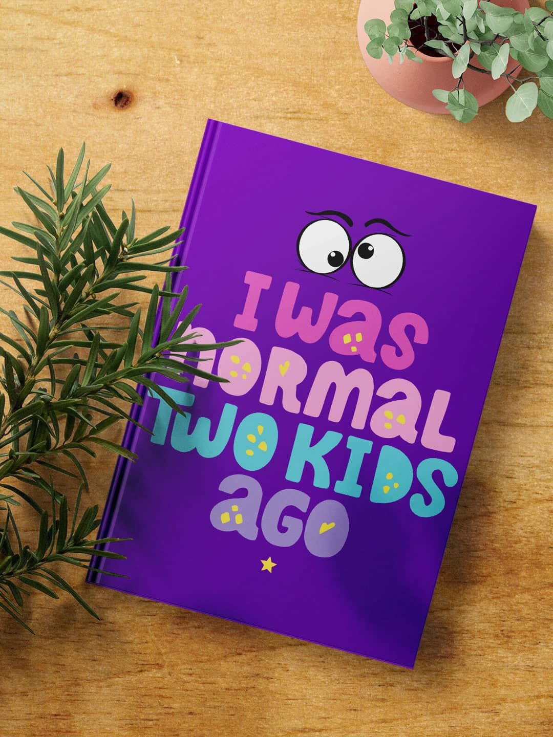 

macmerise Normal Two Kids ago Printed A5 Ruled Notebook, White