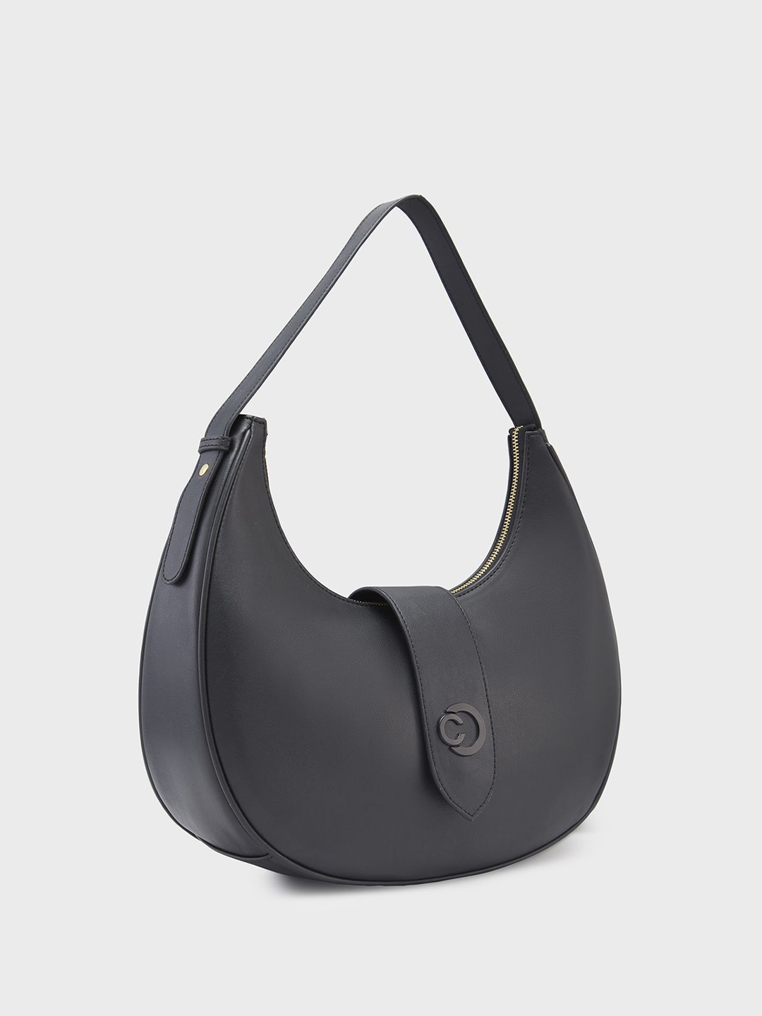 

Caprese Shopper Hobo Bag with Tasselled, Black