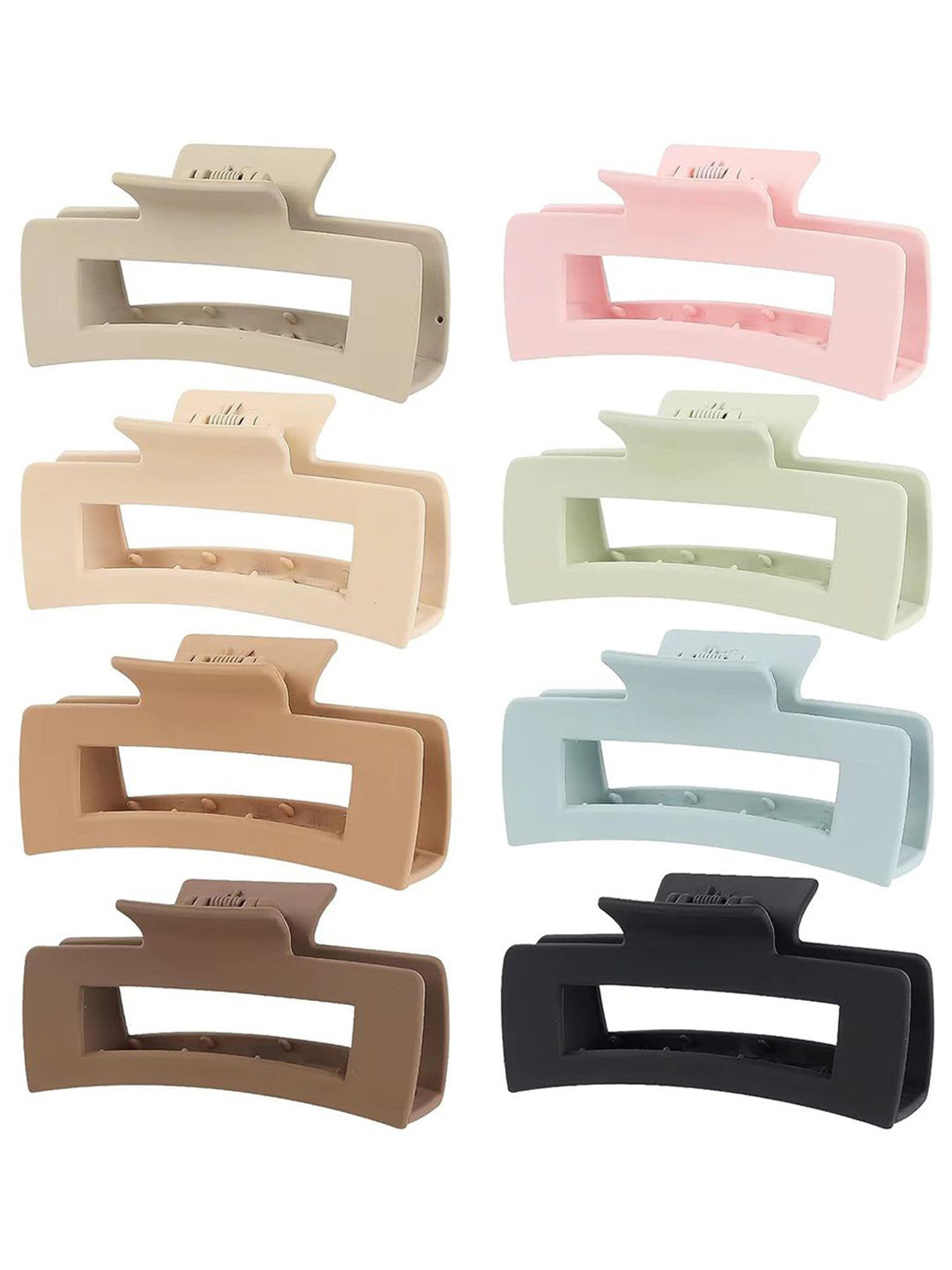 

Xivir Women Set Of 8 Claw Clips, Black