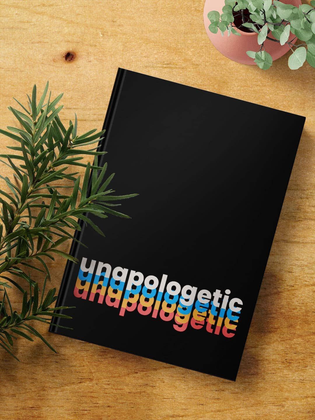 

macmerise Black & White Unapologetic Printed A5 Ruled Notebook