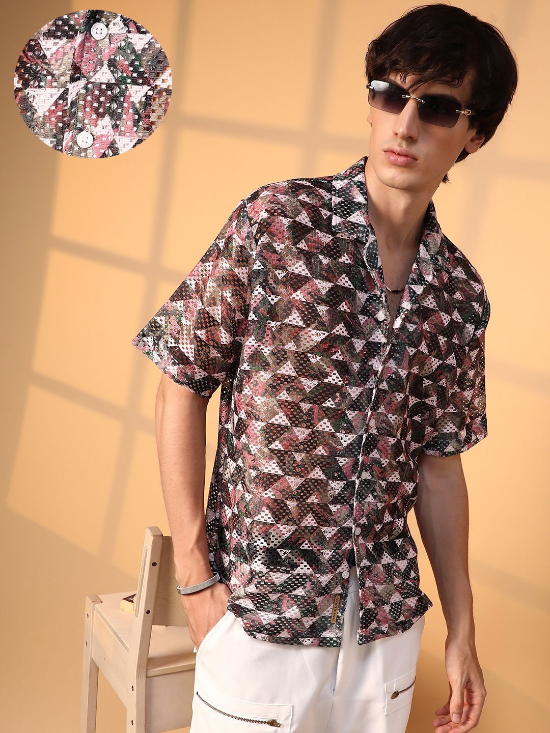 

Campus Sutra Men Comfort Opaque Printed Casual Shirt, Multi