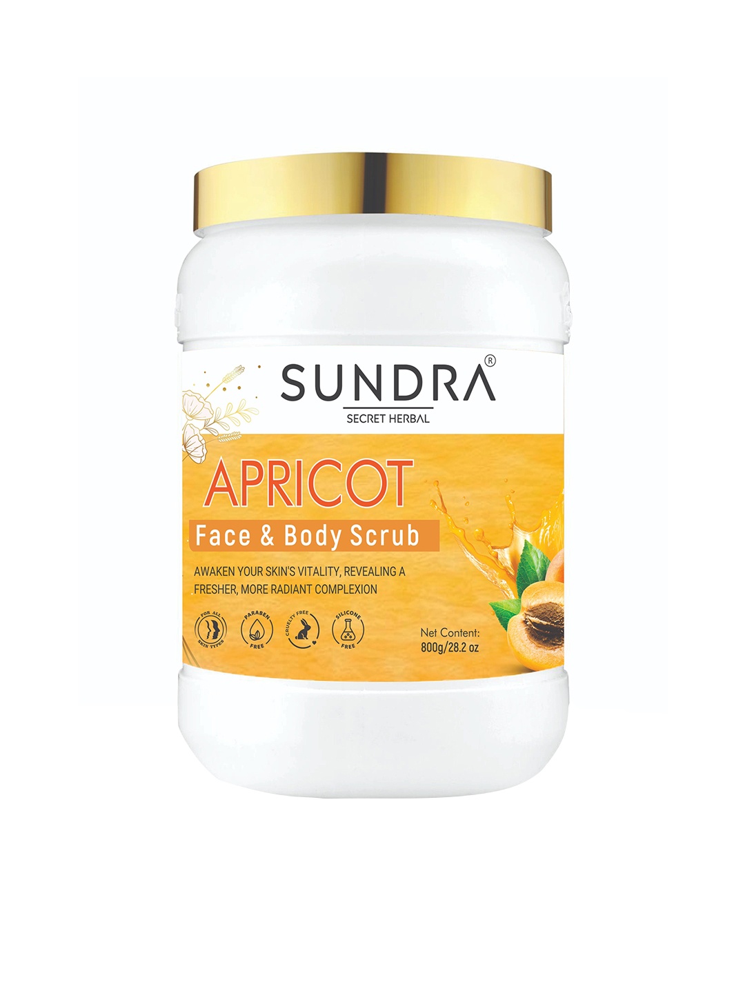 

Sundra Secret Herbal Apricot Face & Body Scrub 800 g, Orange