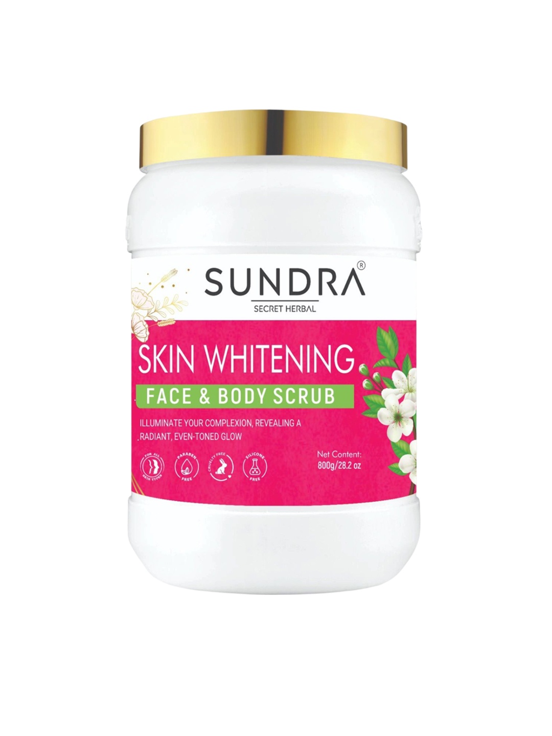 

Sundra Secret Herbal Skin Brightening Face & Body Scrub 800 g, Pink