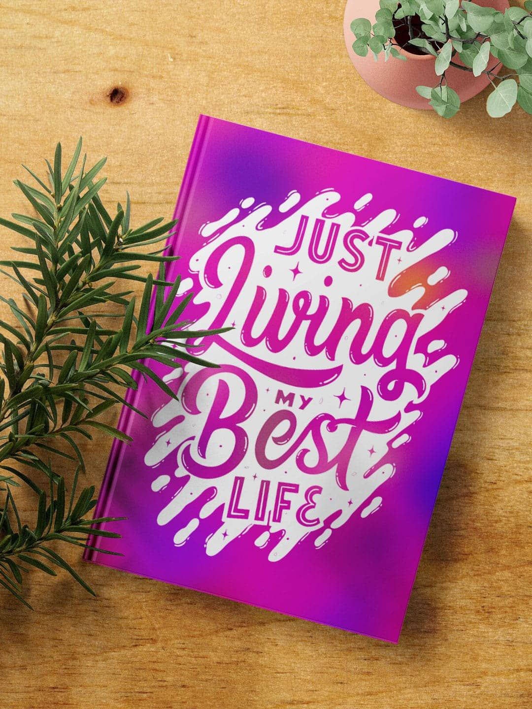 

macmerise My Best Life Printed A5 Ruled Notebook, Purple