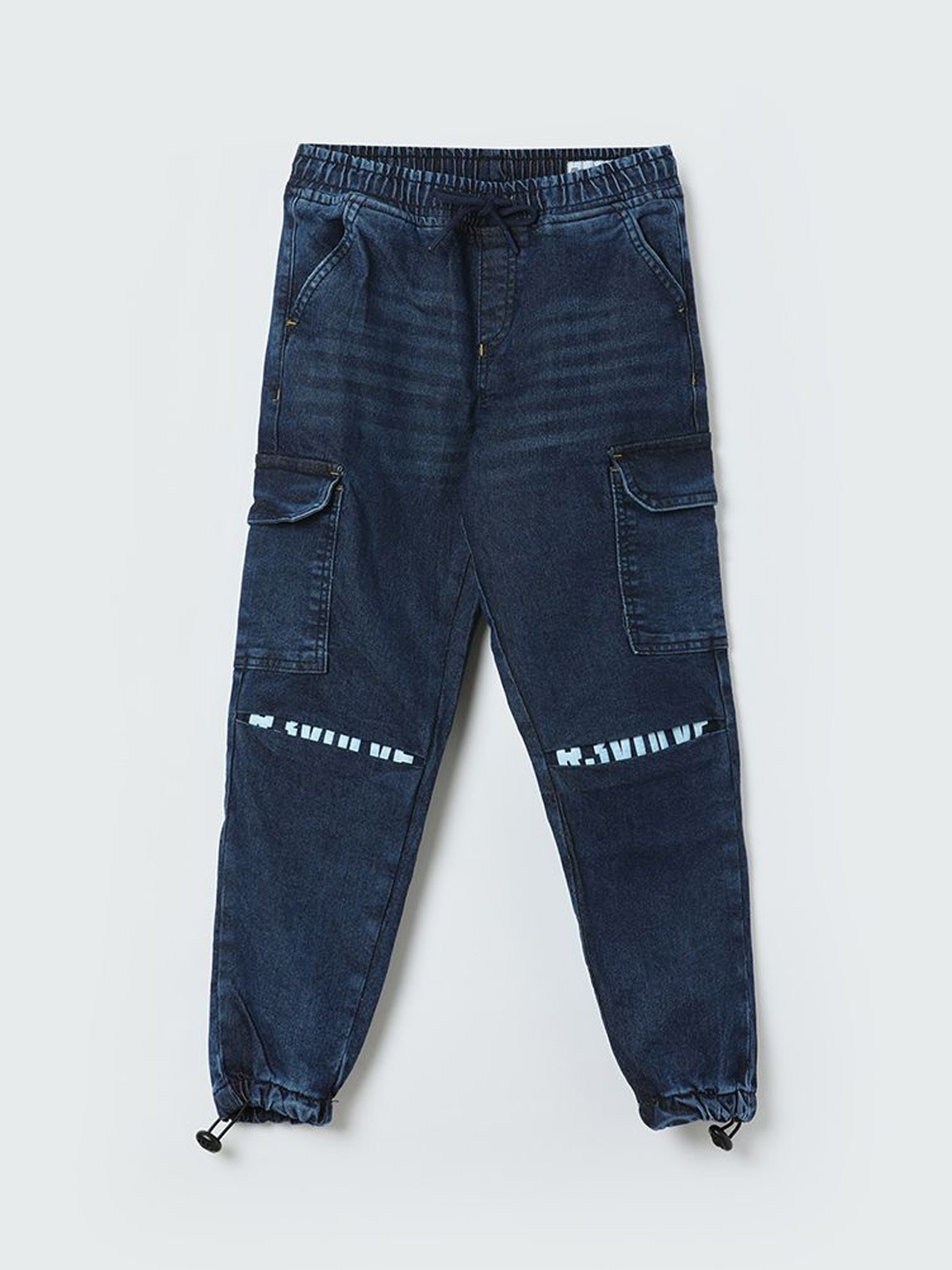 

Fame Forever by Lifestyle Boys Jogger Cargo Jeans, Blue