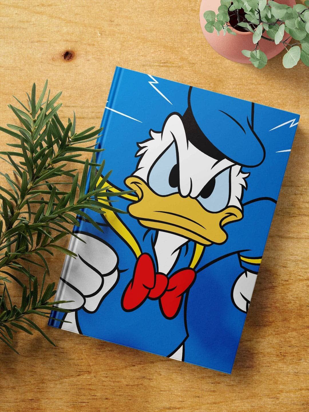 

macmerise Angry Donald Printed Hard Cover A5 Ruled Notebook, Blue