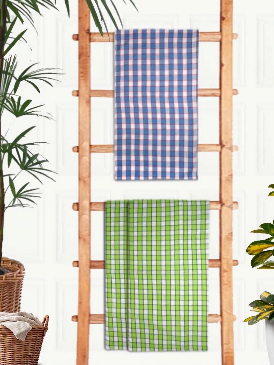 

Aura Blue & Green 3 Pieces Printed Cotton 210 GSM Extra Soft Bath Towels