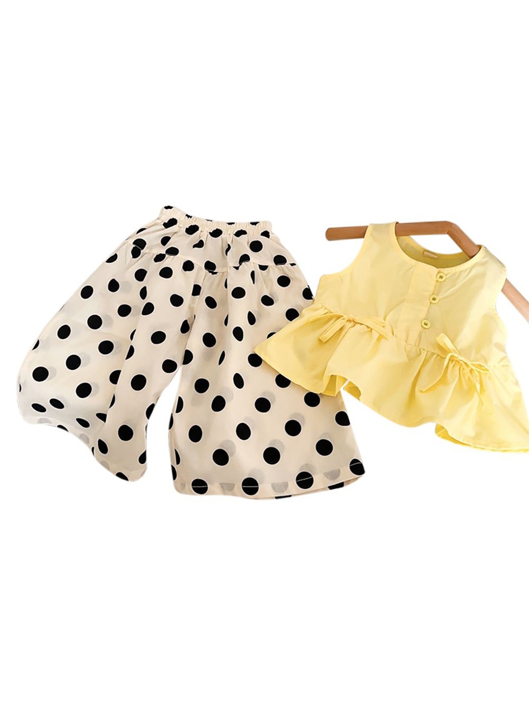 

StyleCast x Revolte Girls Pure Cotton Top With Palazzos, Yellow
